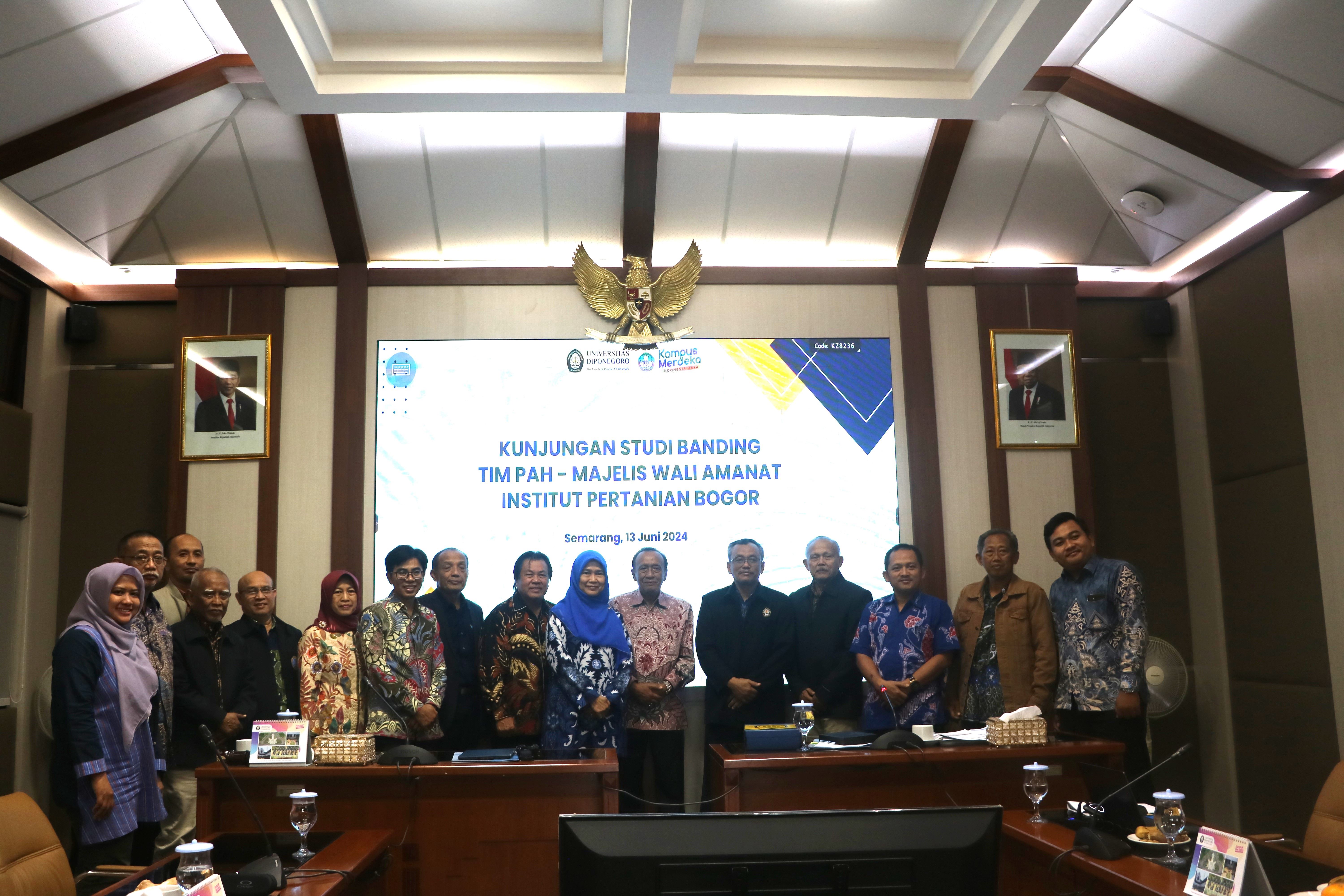 Majelis Wali Amanat Universitas Diponegoro Menerima Kunjungan Majelis Wali Amanat Institut Pertanian Bogor